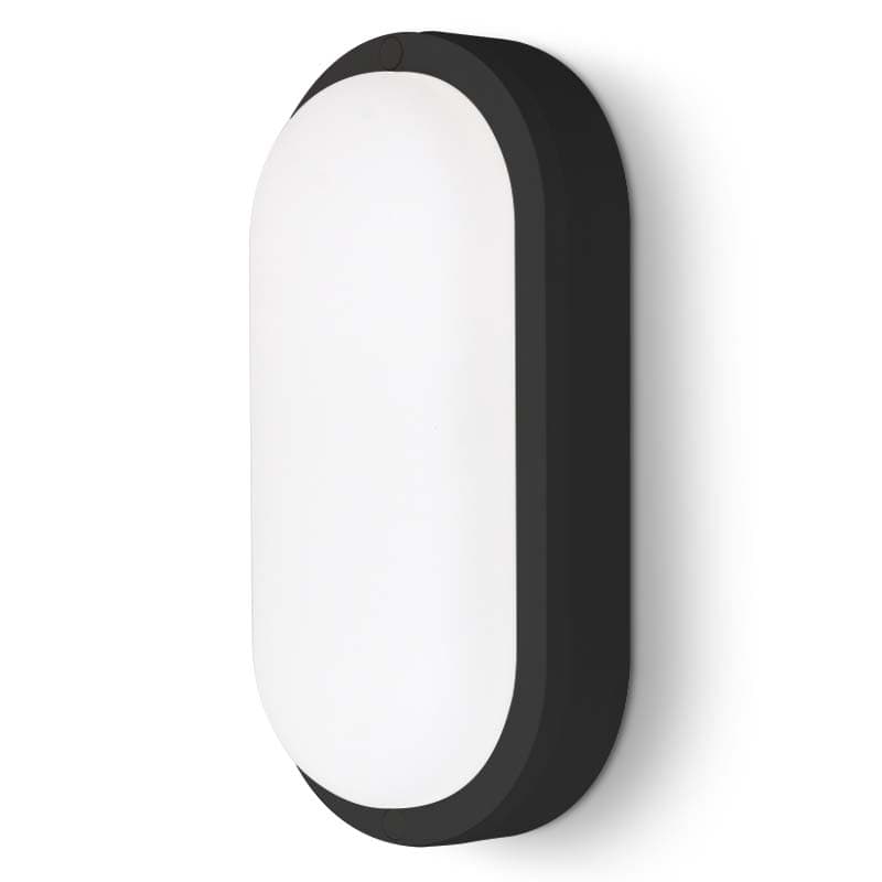 TRAZO, PLAFÓN LED SUPERFICIE OVAL NEGRO 2700K